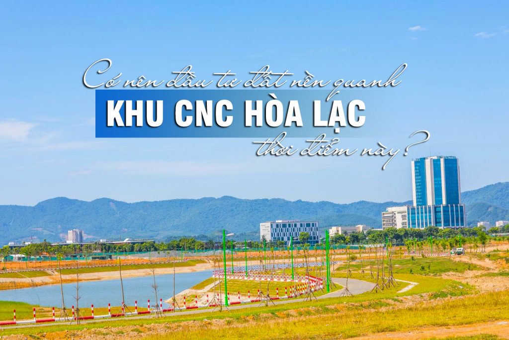 Banner bất động sản Hoà Lạc xanh